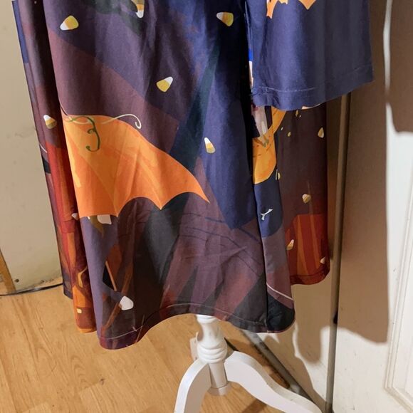 Halloween Dress or Nightgown Girl Sitting on Moon Pumpkin Umbrellas Bats 1X - Picture 14 of 14